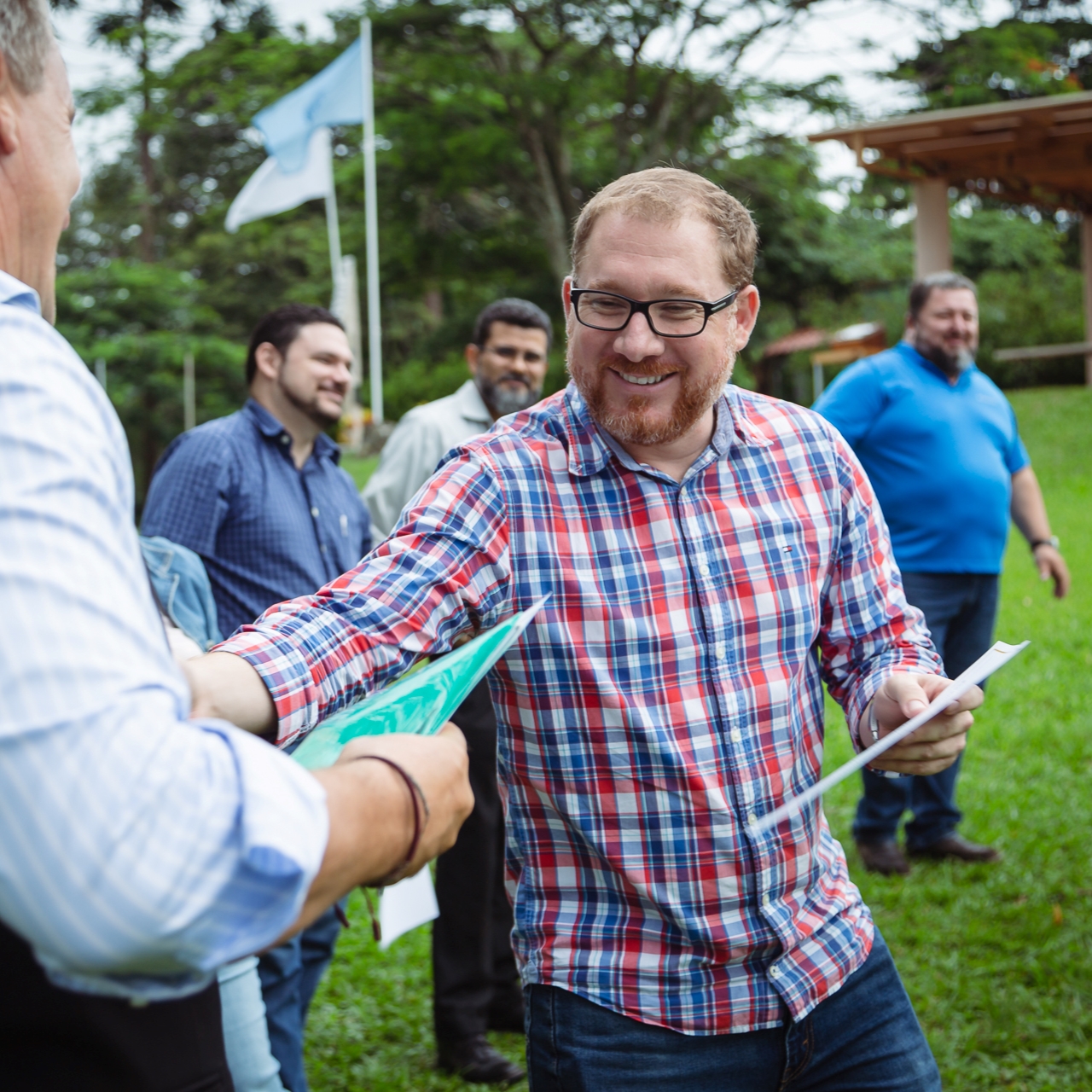 Participant smiling during a UPEACE Centre workshop